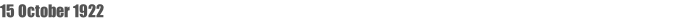 15 October 1922