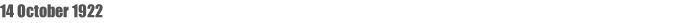 14 October 1922