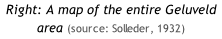 Right: A map of the entire Geluveld area (source: Solleder, 1932)